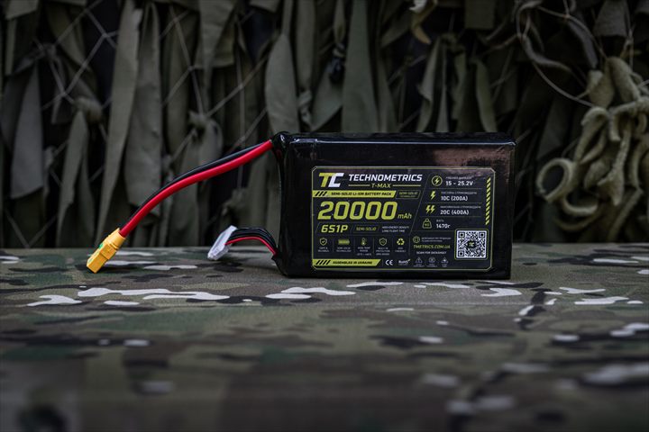 Акумуляторна батарея Technometrics T-MAX Semi-Solid 6S1P 20 000 мА·год, вигляд спереду